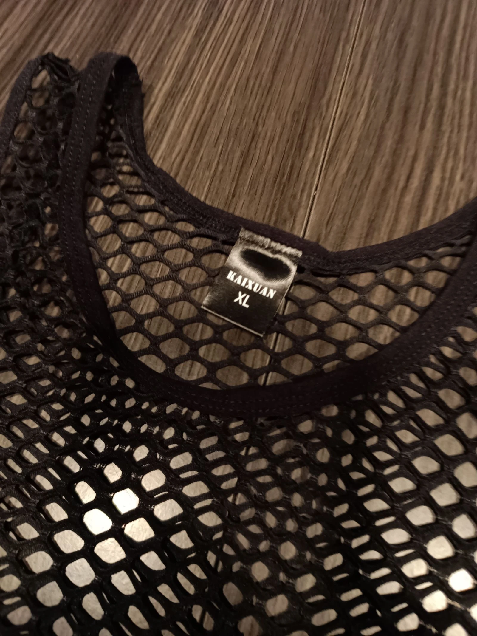 Heren zwart mesh gebreide tanktop – photo 5